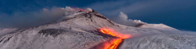 Etna, a volcanic desert seen from the sky